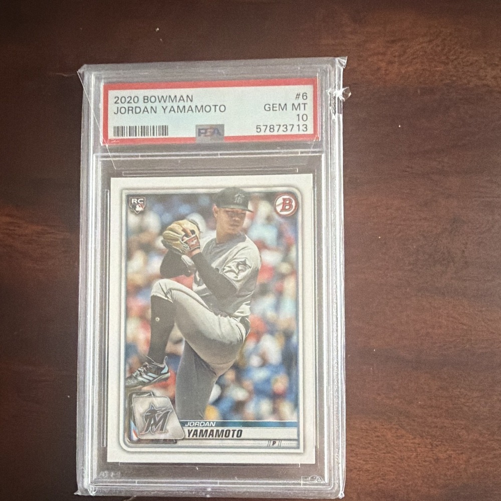Topps 2020 Bowman Jordan Yamamoto #6 RC Base Set Miami Marlins PSA 10